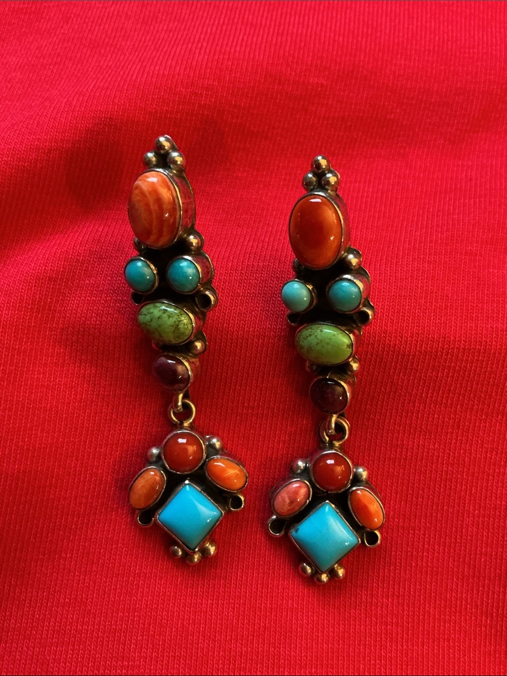 Colorful Emma Lincoln Native American Earrings.